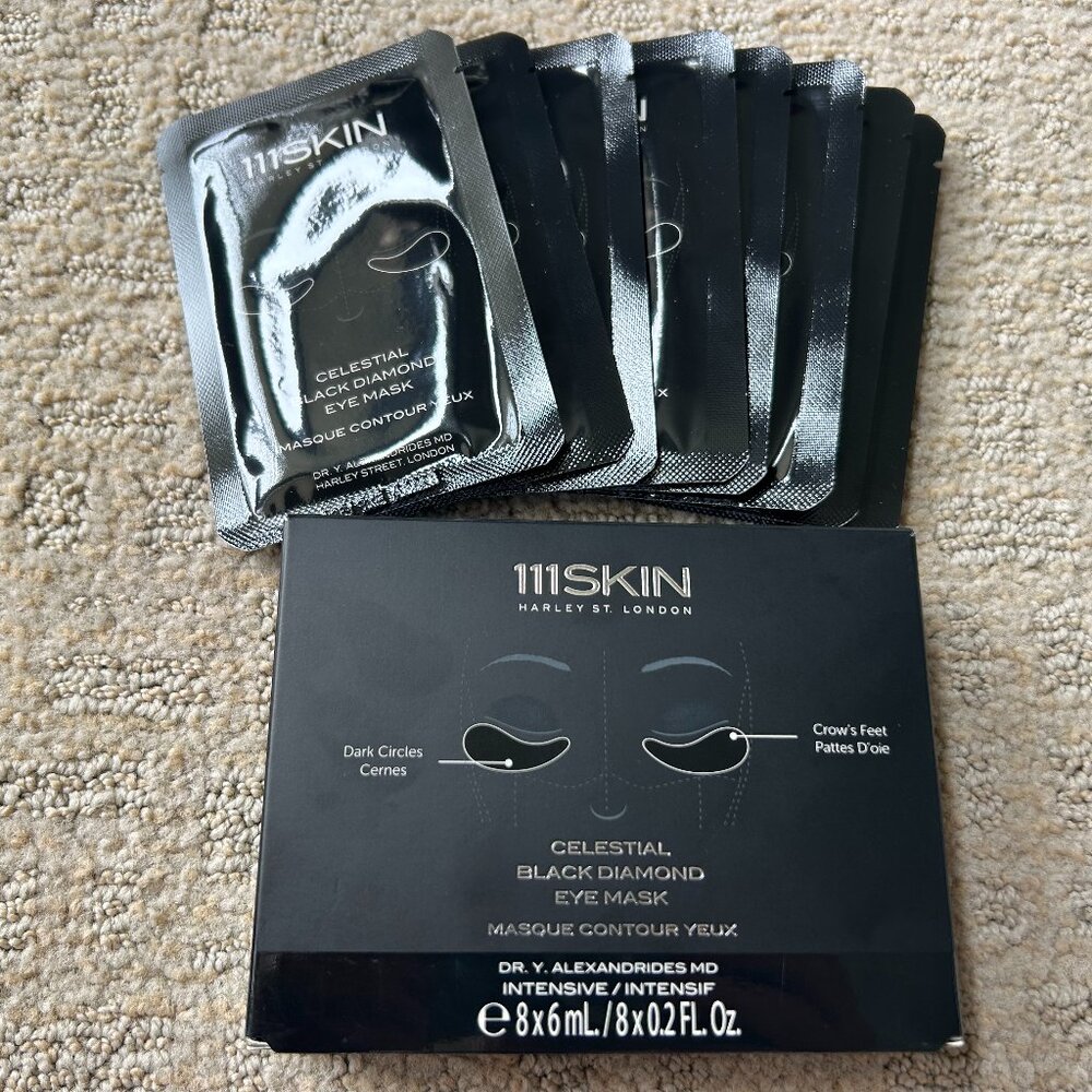 111SKIN Celestial Black Diamond Eye Mask, set of 8 Masks